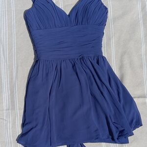 Elegant Blue Sleeveless Dress